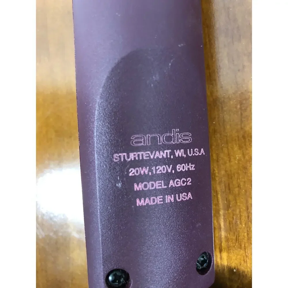 Andis AGC2 Pro Clip 2 Speed Animal Blade Clipper Burgundy Tested & Works